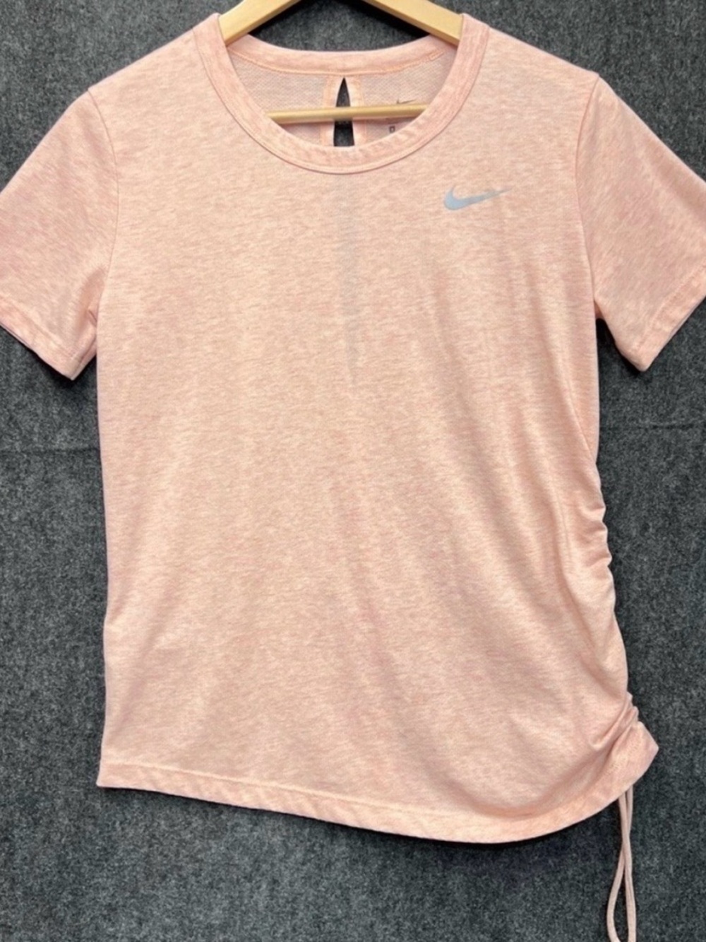 Nike Dri Fit Miler Short Sleeve T-shirt Coral Pink Size S